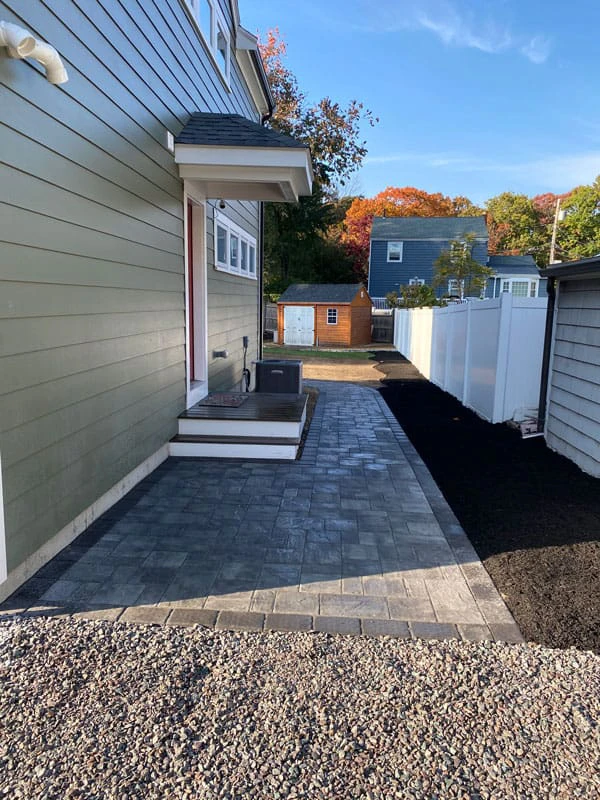 Hardscape design and construction in Marietta, GA showing compacted base preparation